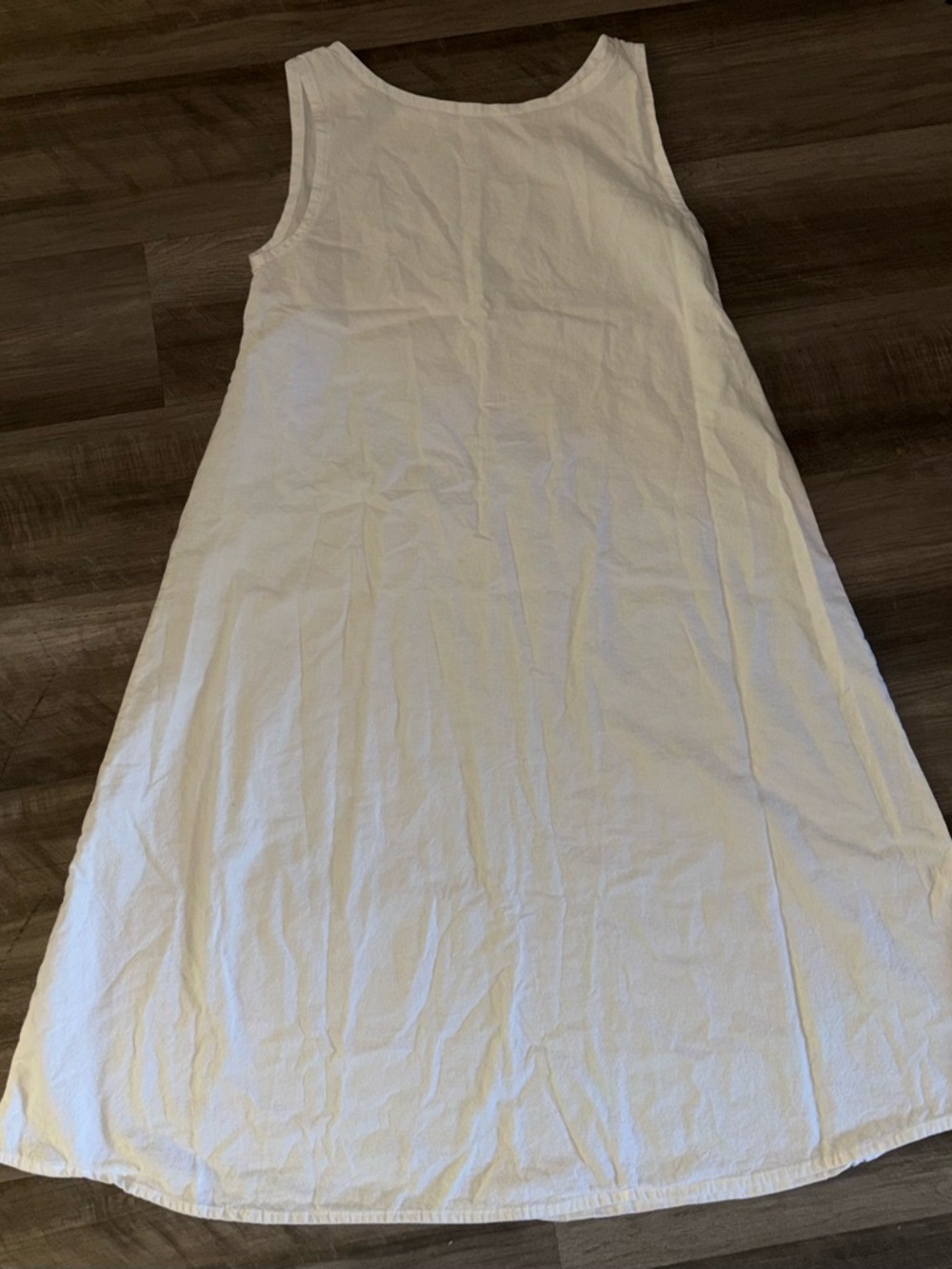 Women’s White Midi Tank Dress - Simple A-Line Size M